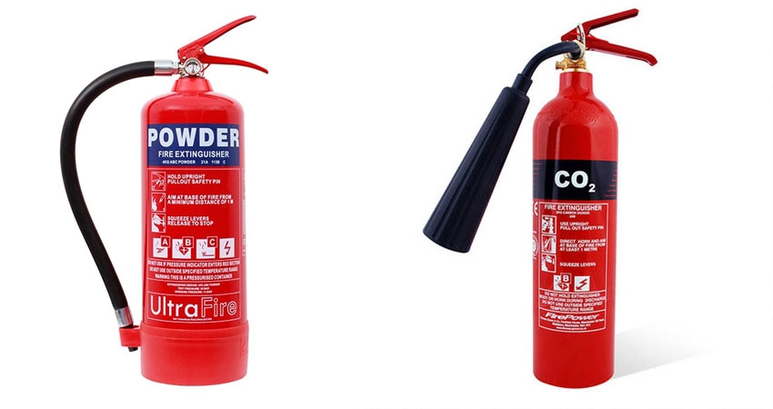 تفاوت کپسول آتش نشانی پودری و co2
